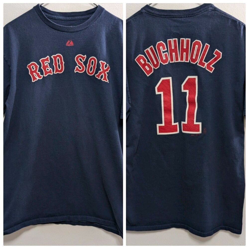 Vintage Majestic Boston Red Sox Large Buckholtz T Shirt No Hitter 2nd Start